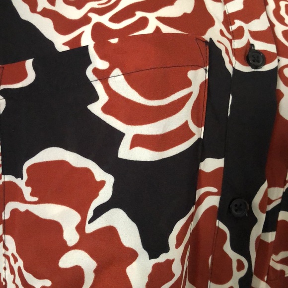 Woman’s long floral feminine fall button down maxi dress - Picture 13 of 14